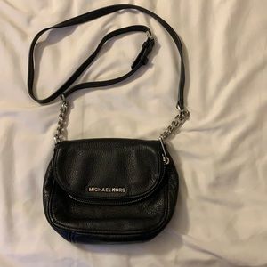 Michael Kors black leather crossbody.